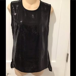 Laundry black sequined Sleeveless Top